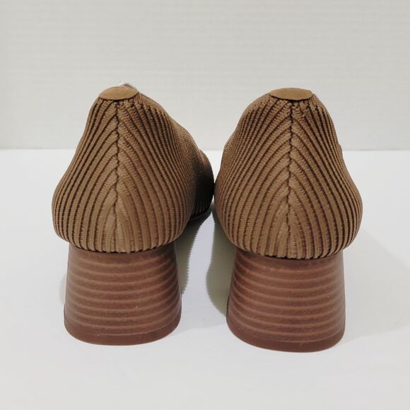 Vivaia Melody Pro Heels Women's 36.5 US 6 Square Toe Chunky Espresso Brown Pumps - Picture 7 of 13